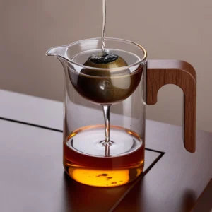 350ml Xiao Qing Gan Glass Teapot with Strainer